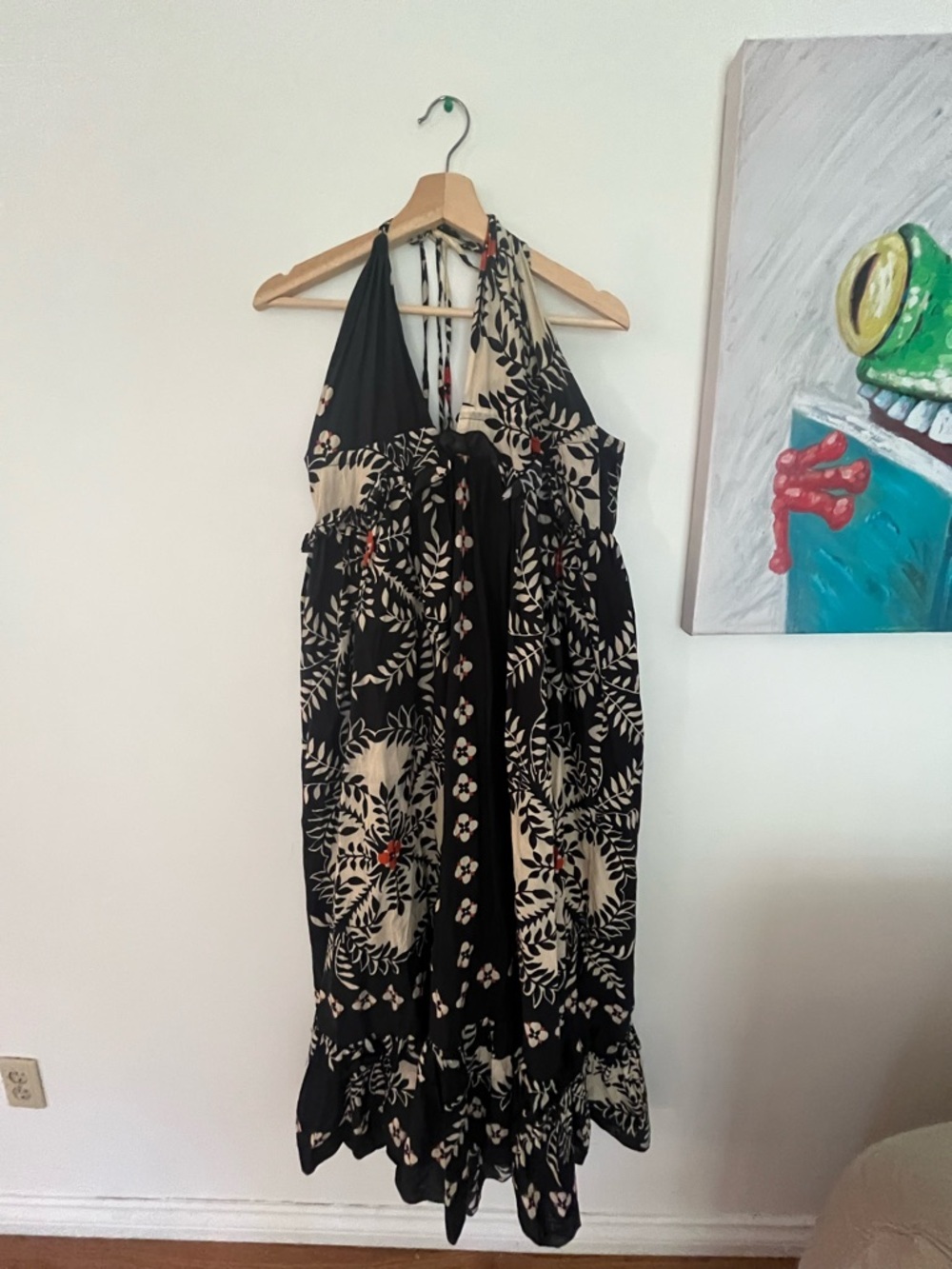 Chepé 100% cotton Boho halter neck open back dress- Medium - Picture 5 of 14